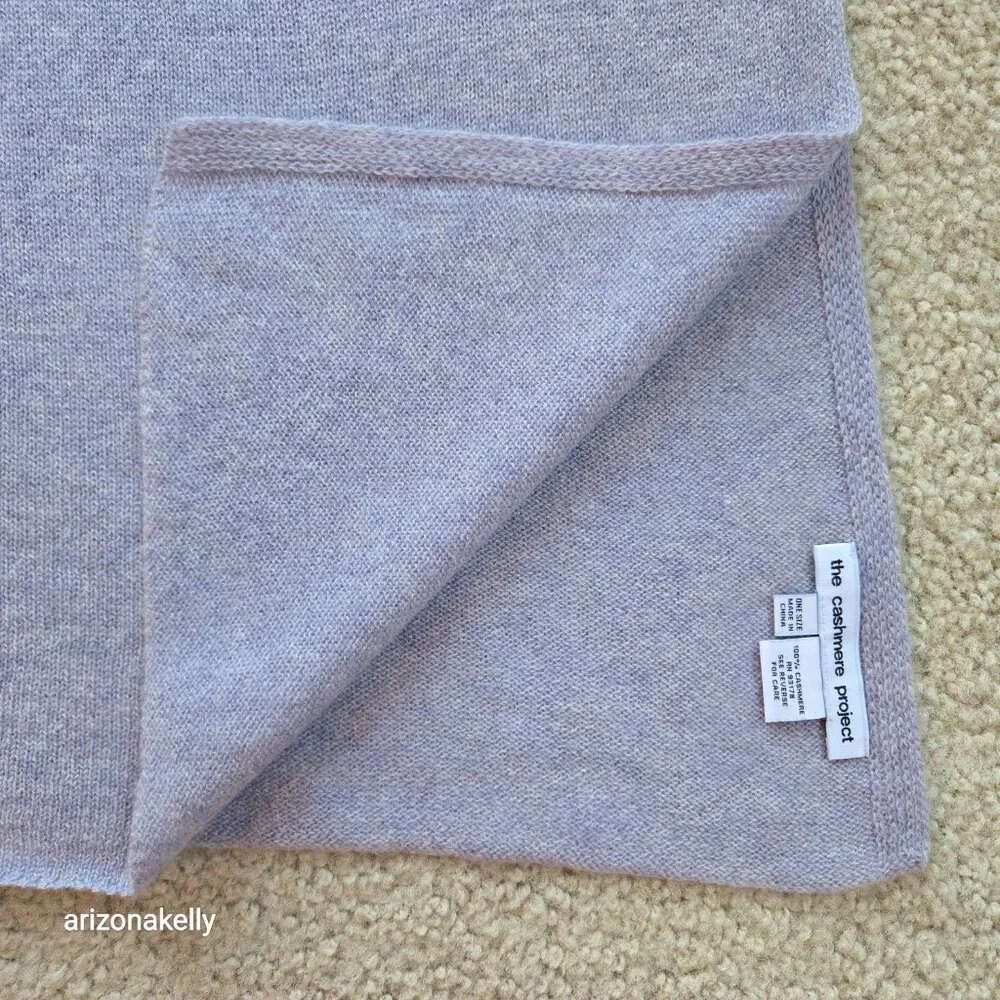 The Cashmere Project Heathered Lavender Knit Scarf